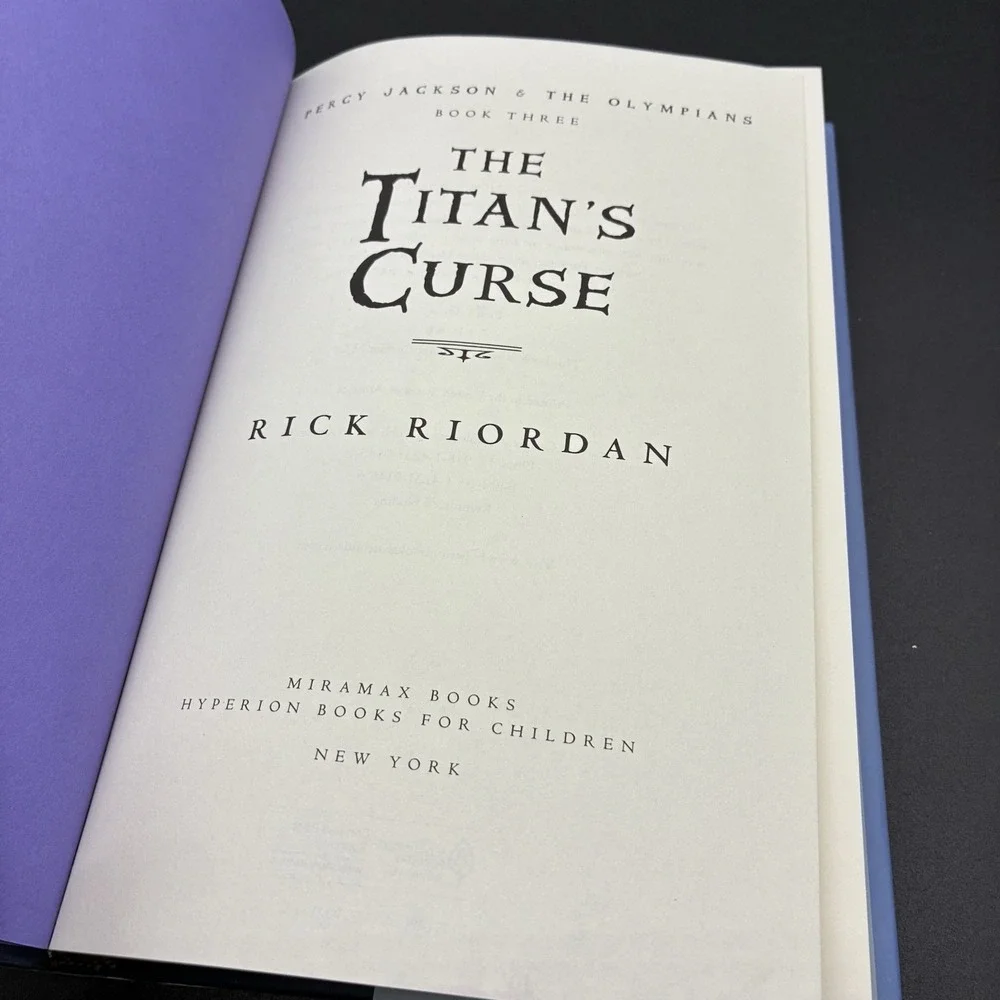 The Titan's Curse by Rick Riordan Hardcover First Edition Percy Jackson Book 3